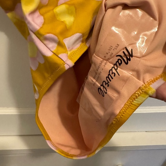 Madewell Second Wave Tie-Front One-Piece Swimsuit in Watercolor Floral Medium - Picture 10 of 10